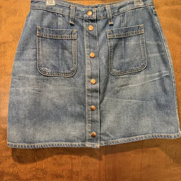 Never Worn Rag & Bone jean Santa Cruz Denim Mini Skirt Summer Festival Size 29 - Picture 2 of 11